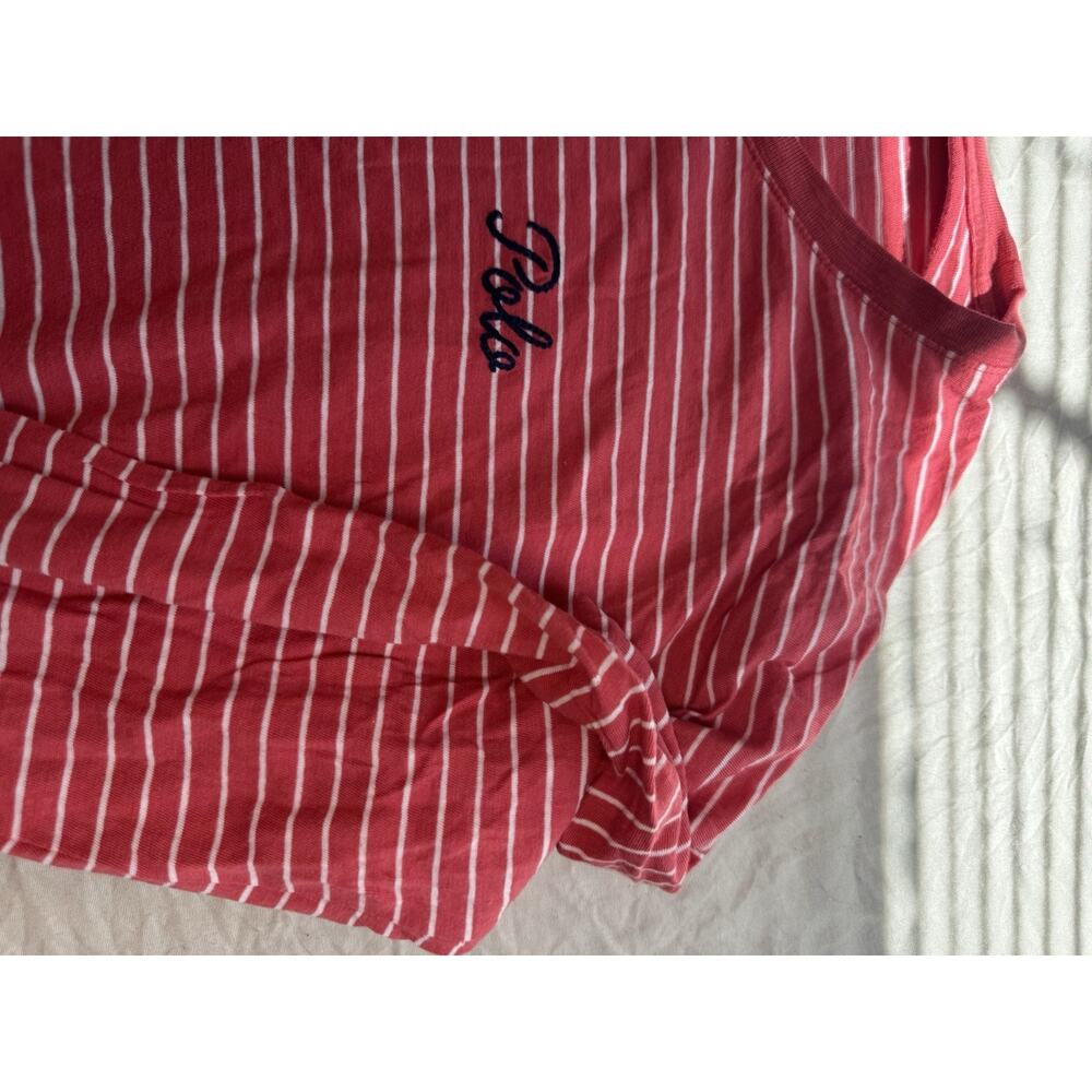 Polo Ralph Lauren Women’s Pink Striped Long Sleeve Shirt XL Embroidered Logo - Picture 6 of 16